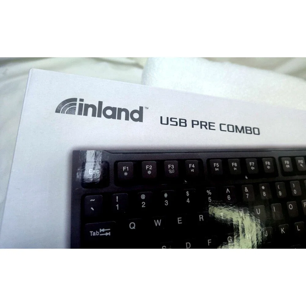 NEW Inland iC210 USB Black Keyboard And Mouse 1000 CPI Combo 105 Keys NIB In Box